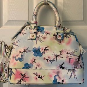 Floral Print Satchel Bag